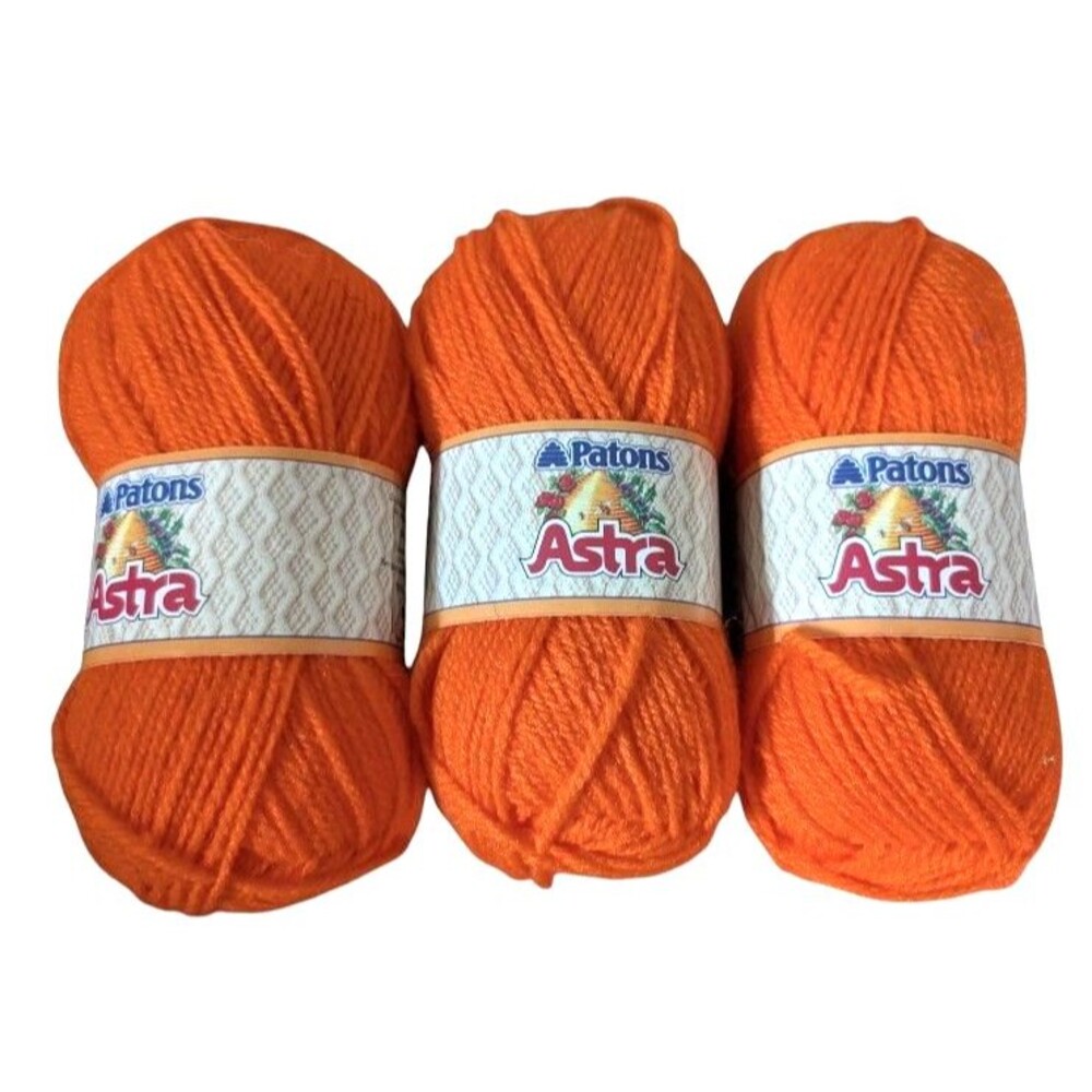 Patons Astra Yarn Solid Orange #2901 Pack Of 8 New